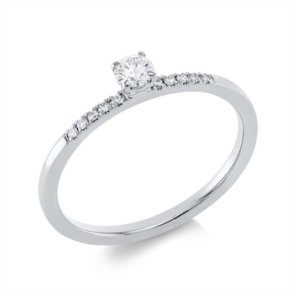Solitaire mit Besatz Ring