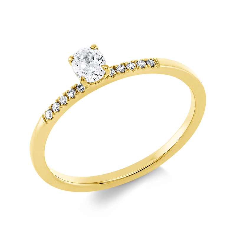 Solitaire mit Besatz Ring