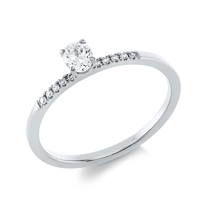 Solitaire mit Besatz Ring