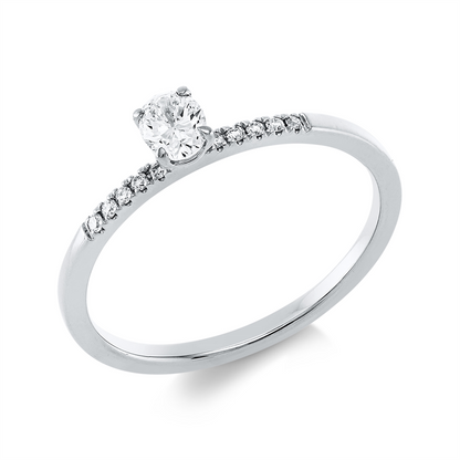 Solitaire mit Besatz Ring