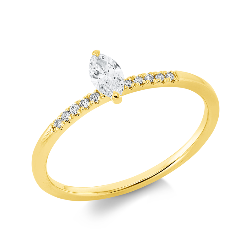 Solitaire mit Besatz Ring