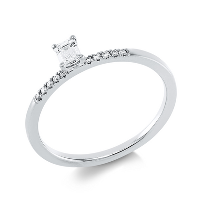Solitaire mit Besatz Ring