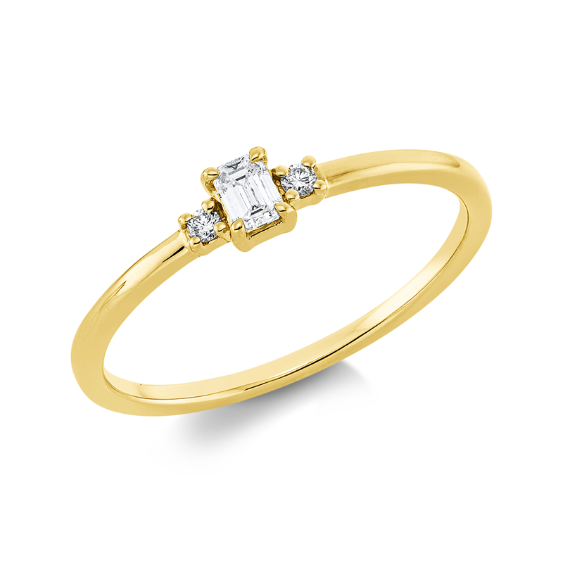 Solitaire mit Besatz Ring