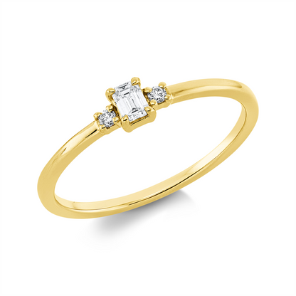 Solitaire mit Besatz Ring