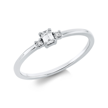 Solitaire mit Besatz Ring