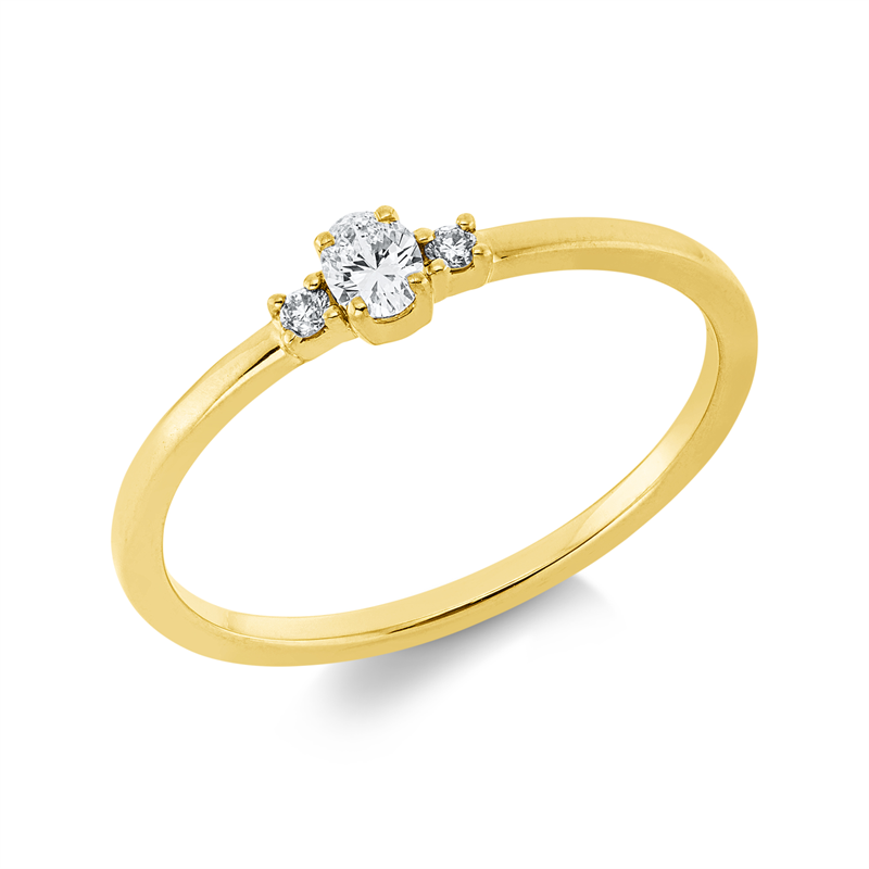 Solitaire mit Besatz Ring