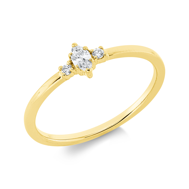 Solitaire mit Besatz Ring
