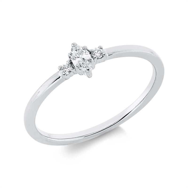 Solitaire mit Besatz Ring