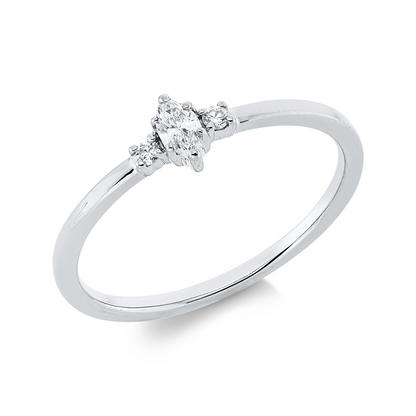 Solitaire mit Besatz Ring