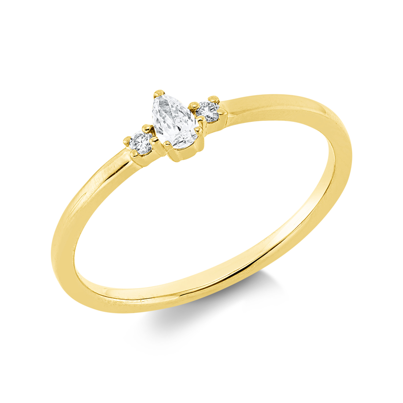 Solitaire mit Besatz Ring