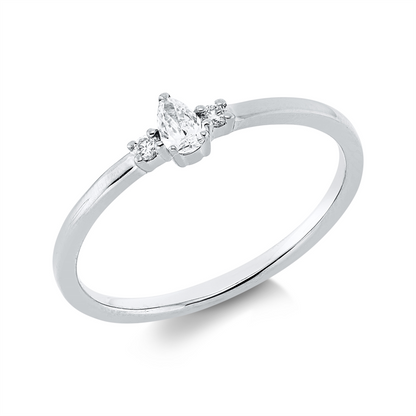 Solitaire mit Besatz Ring
