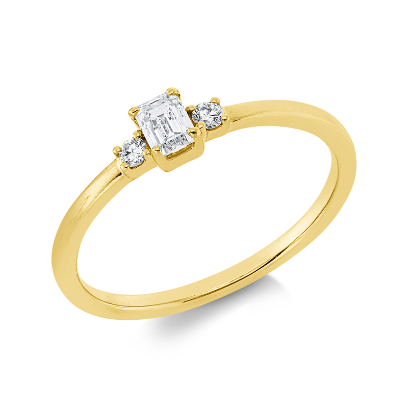 Solitaire mit Besatz Ring