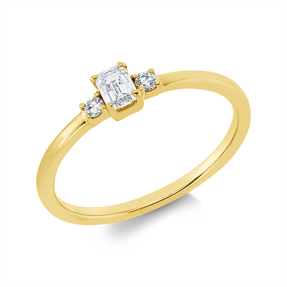 Solitaire mit Besatz Ring