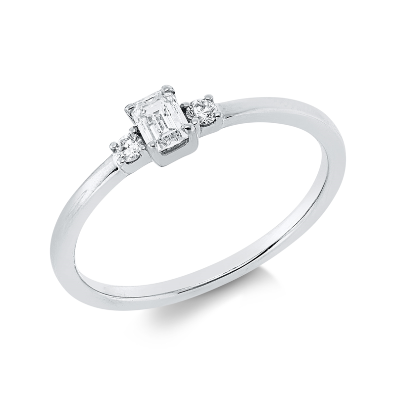 Solitaire mit Besatz Ring