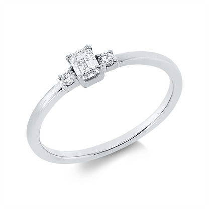 Solitaire mit Besatz Ring