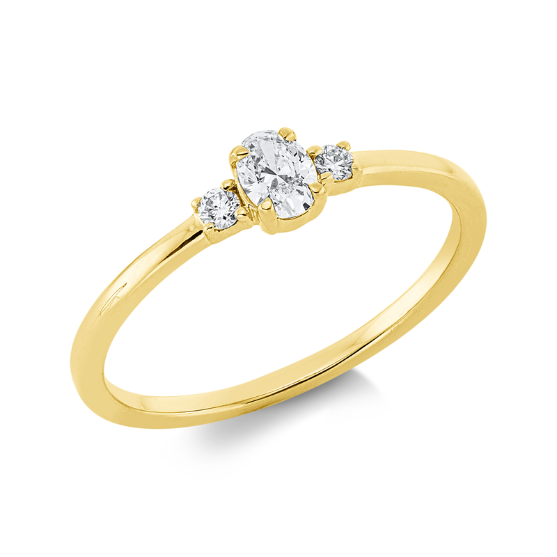 Solitaire mit Besatz Ring