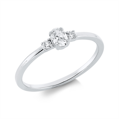 Solitaire mit Besatz Ring