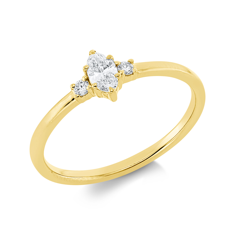 Solitaire mit Besatz Ring