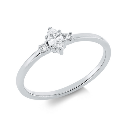 Solitaire mit Besatz Ring