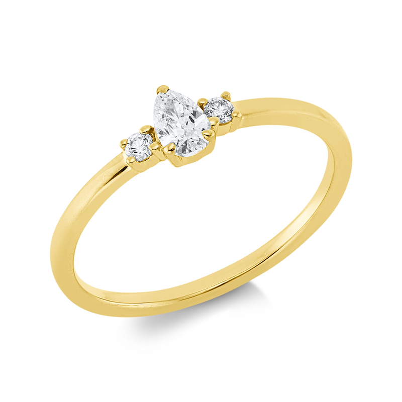 Solitaire mit Besatz Ring