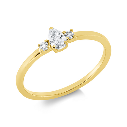 Solitaire mit Besatz Ring