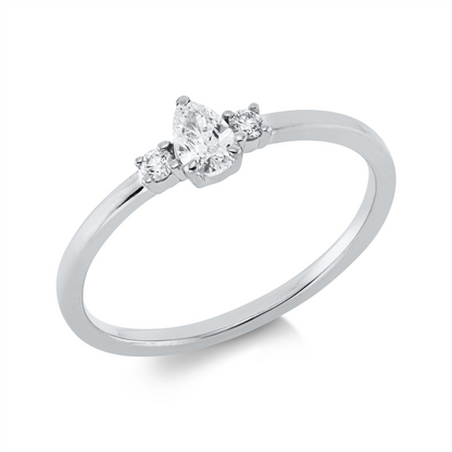Solitaire mit Besatz Ring