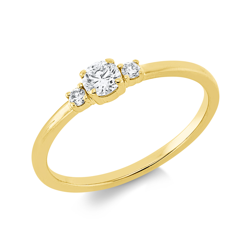 Solitaire mit Besatz Ring