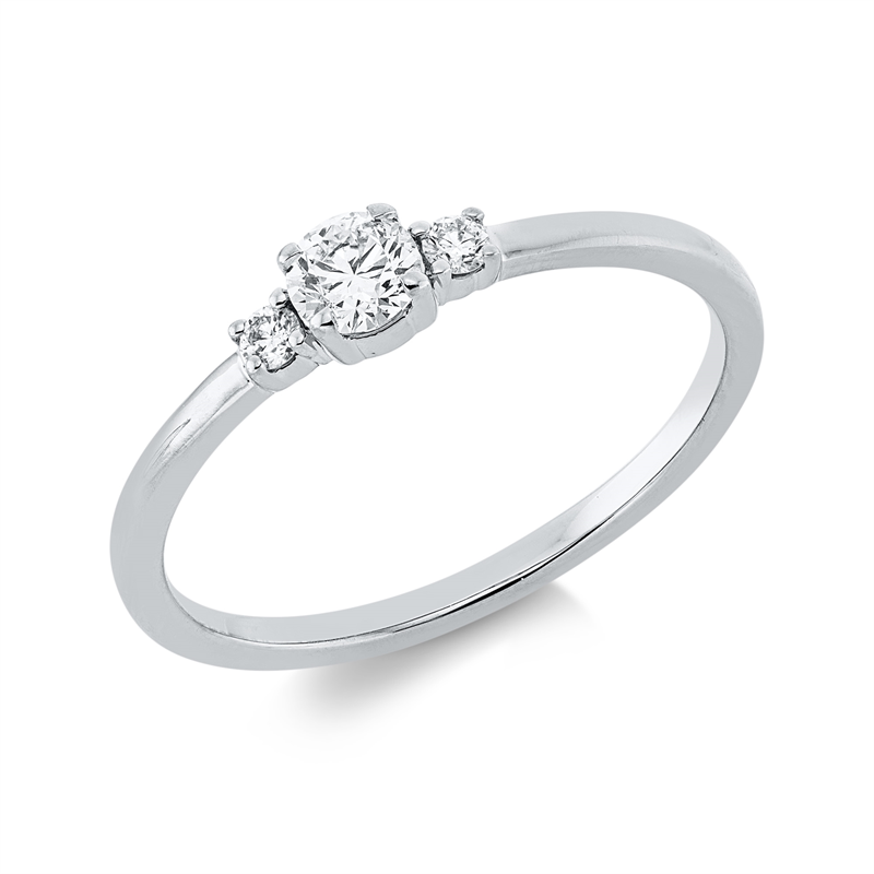 Solitaire mit Besatz Ring