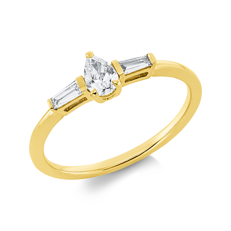 Solitaire mit Besatz Ring