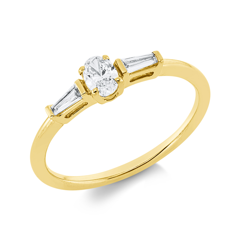 Solitaire mit Besatz Ring