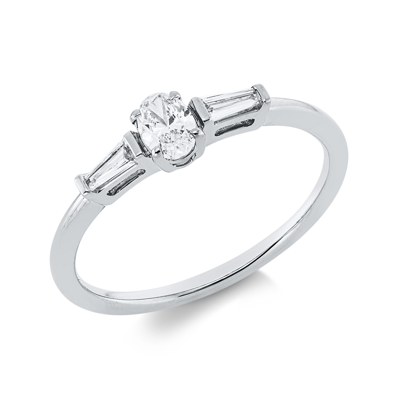Solitaire mit Besatz Ring