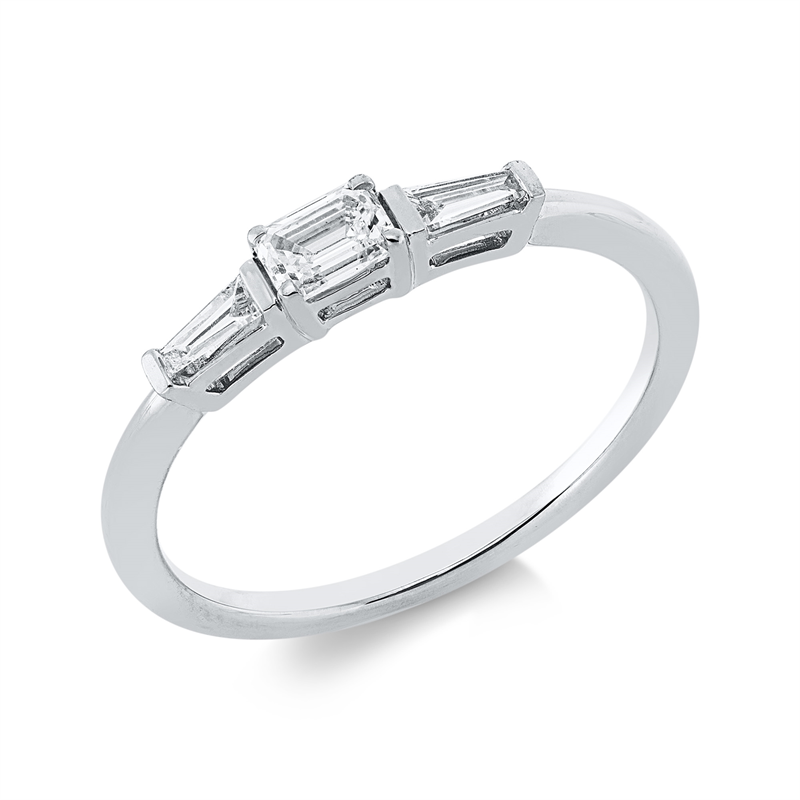 Solitaire mit Besatz Ring