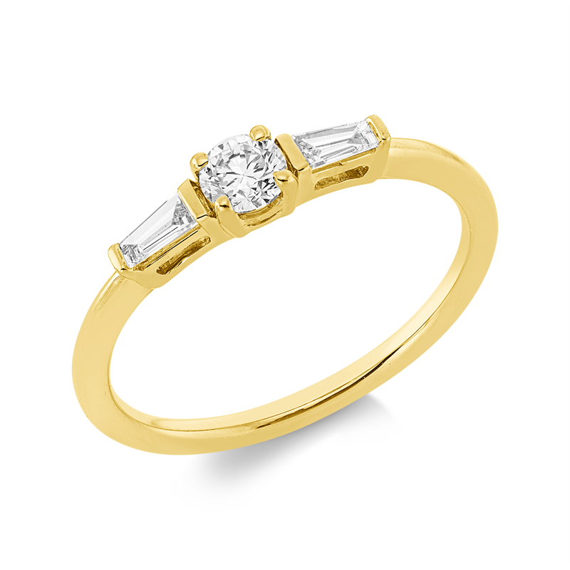 Solitaire mit Besatz Ring