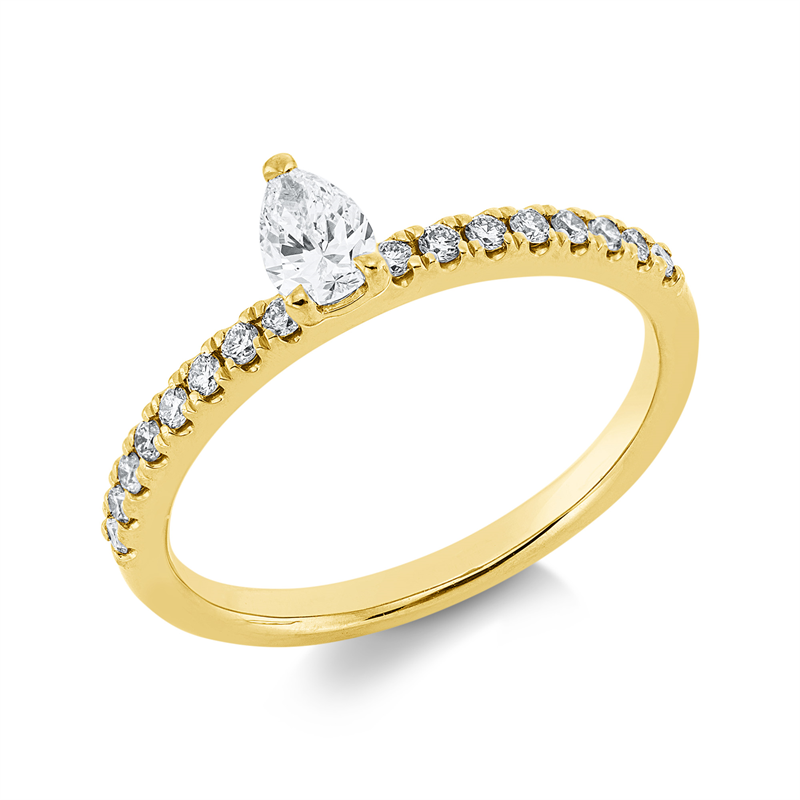 Solitaire mit Besatz Ring