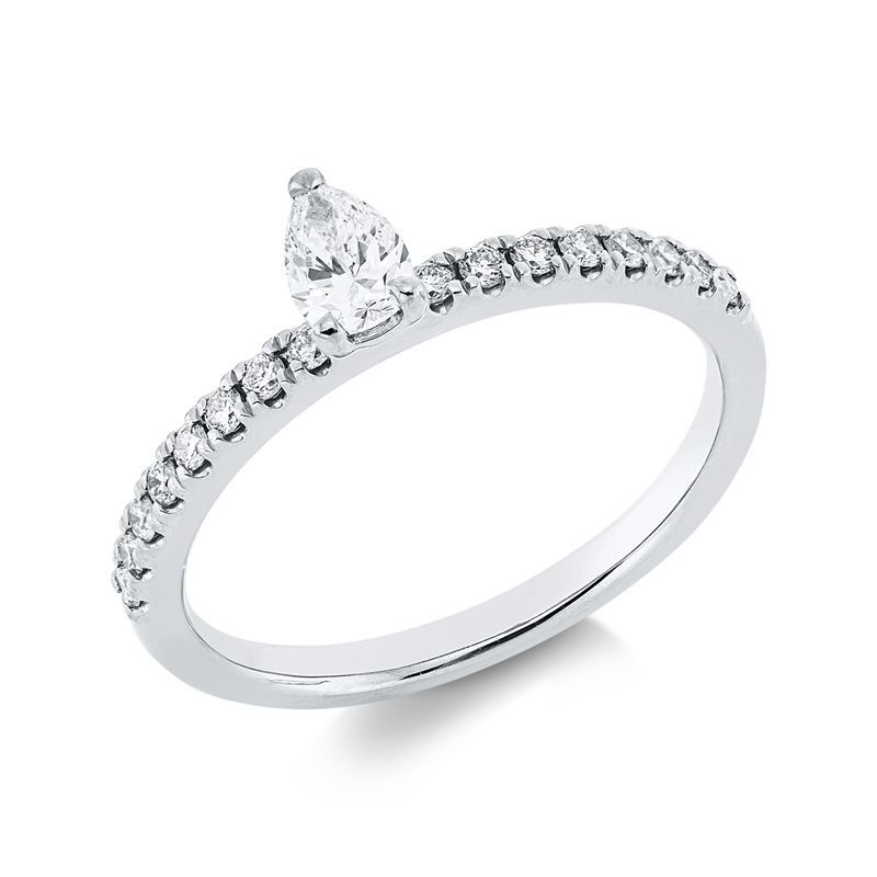 Solitaire mit Besatz Ring