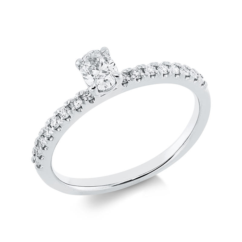 Solitaire mit Besatz Ring