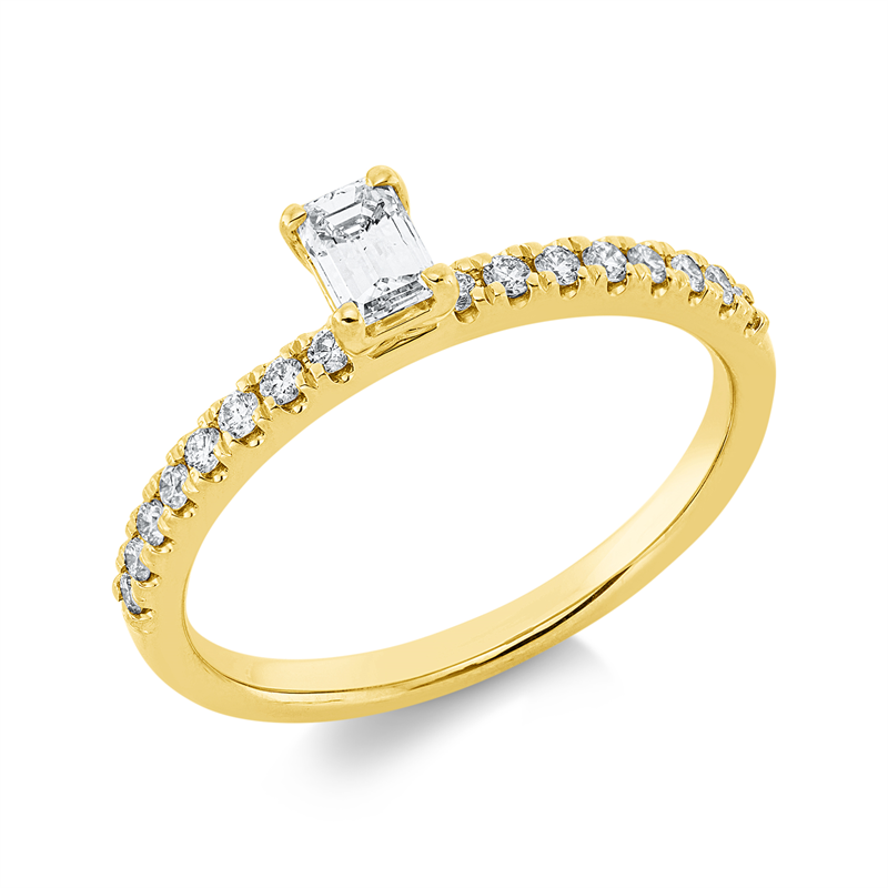 Solitaire mit Besatz Ring