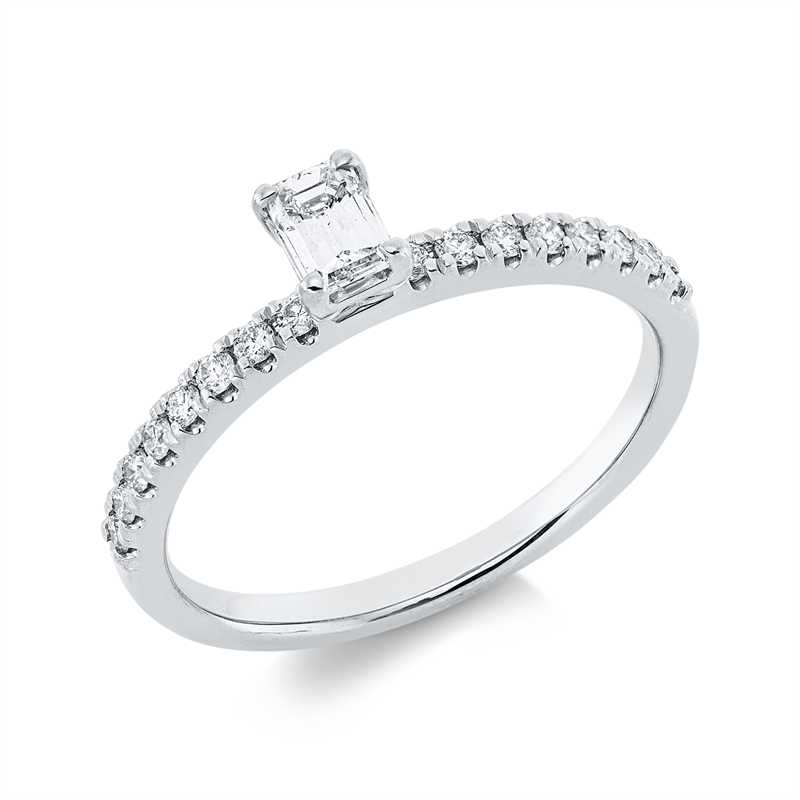 Solitaire mit Besatz Ring
