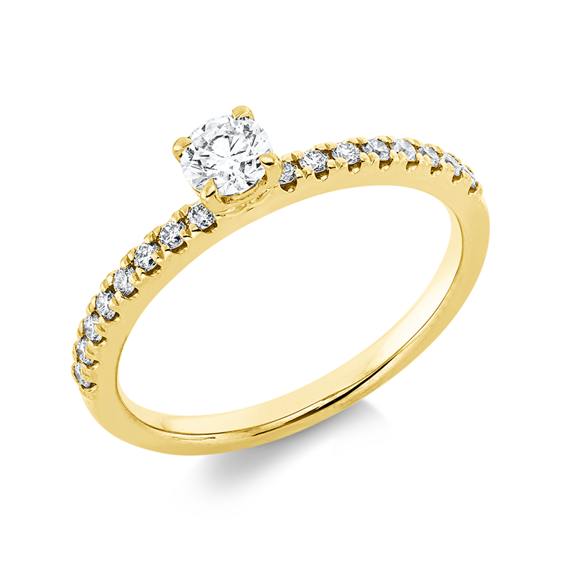 Solitaire mit Besatz Ring