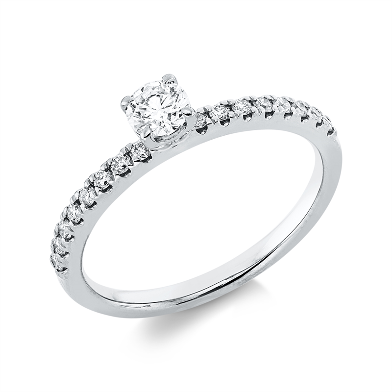Solitaire mit Besatz Ring