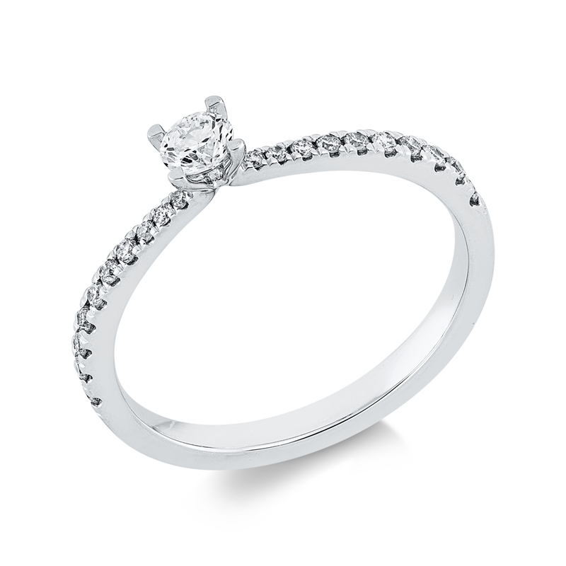 Solitaire mit Besatz Ring