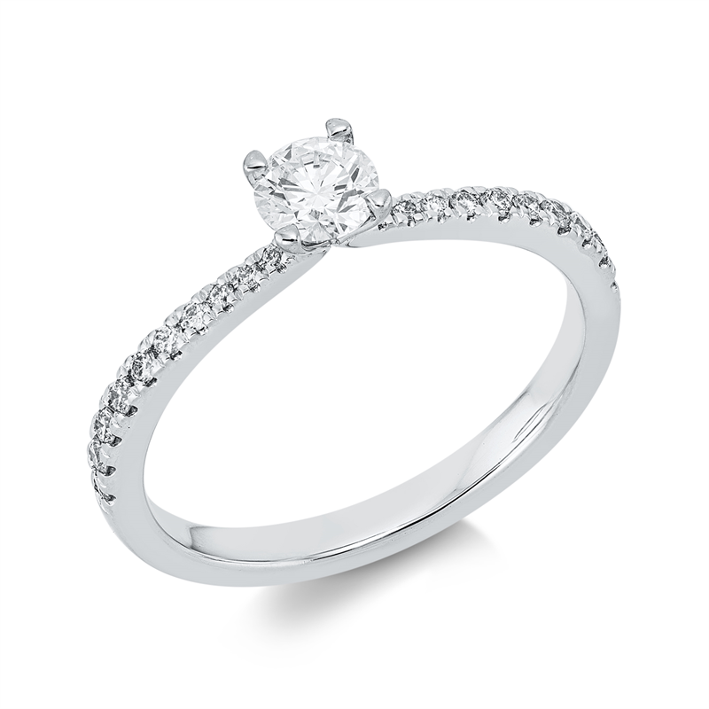 Solitaire mit Besatz Ring