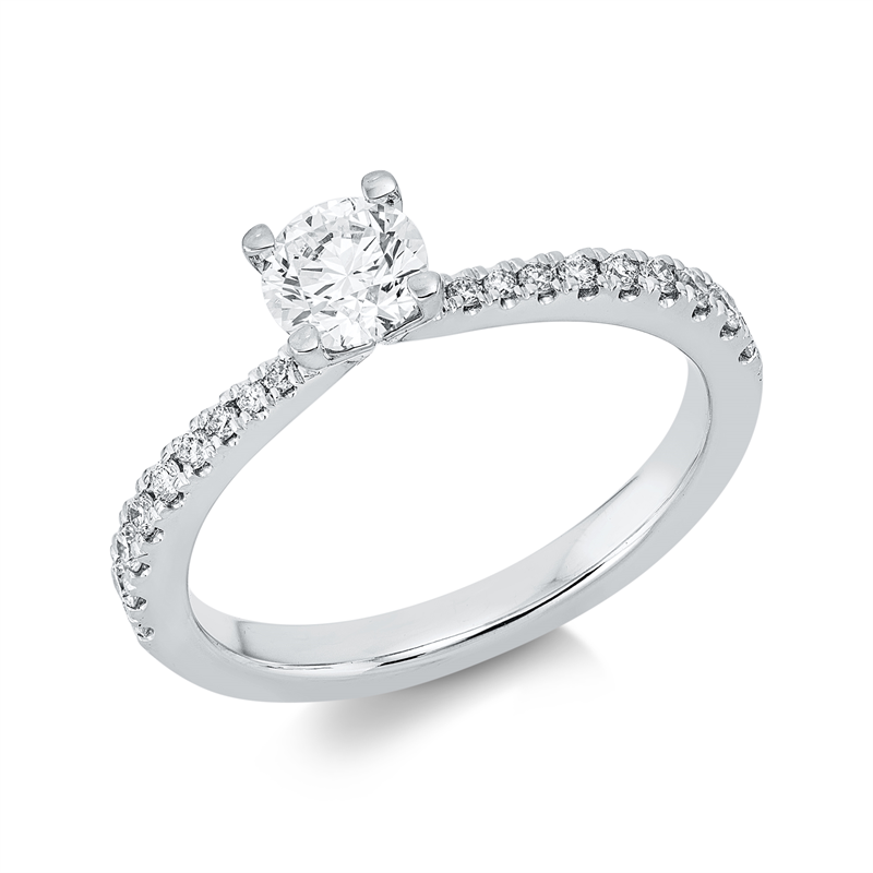 Solitaire mit Besatz Ring