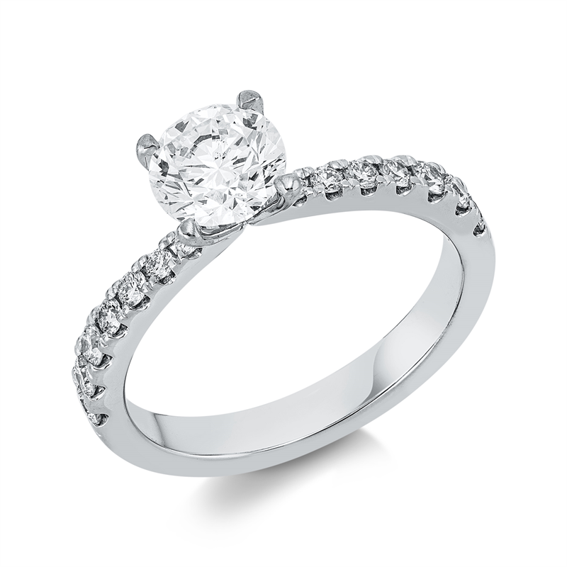 Solitaire mit Besatz Ring