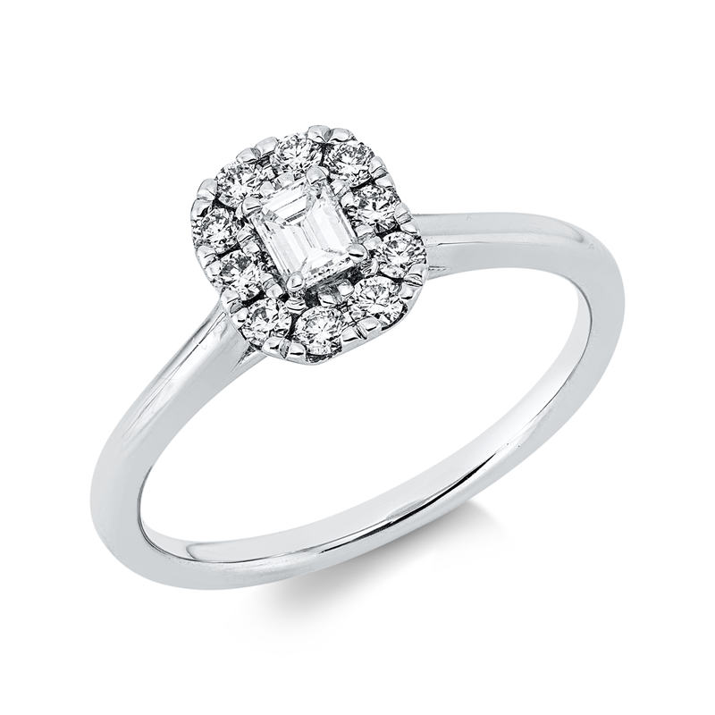 Solitaire mit Besatz Ring