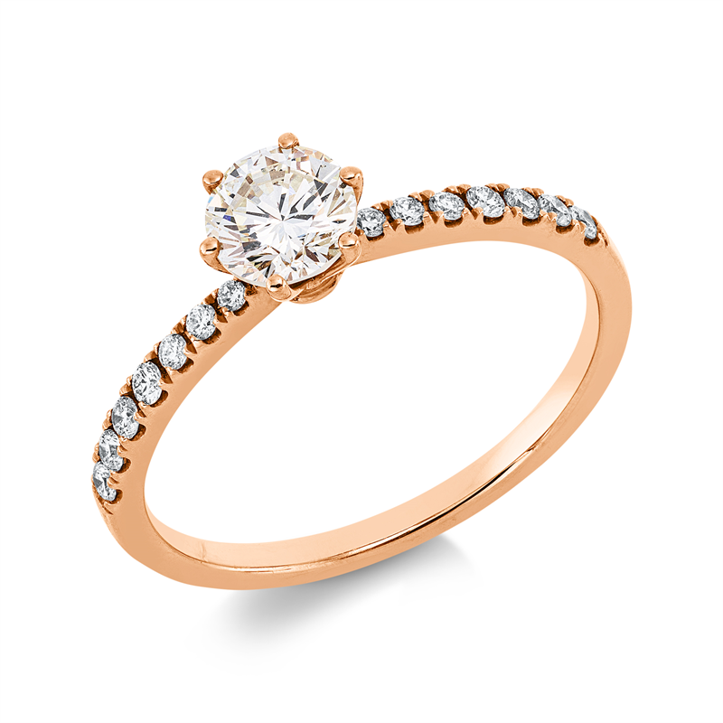 Solitaire mit Besatz Ring