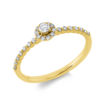 Solitaire mit Besatz Ring