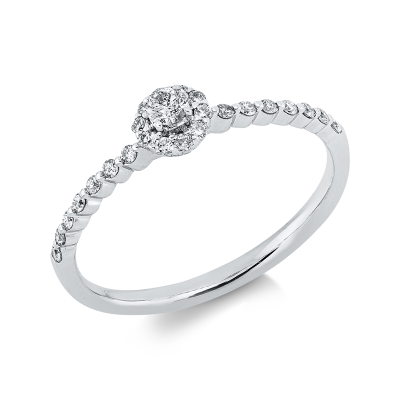 Solitaire mit Besatz Ring