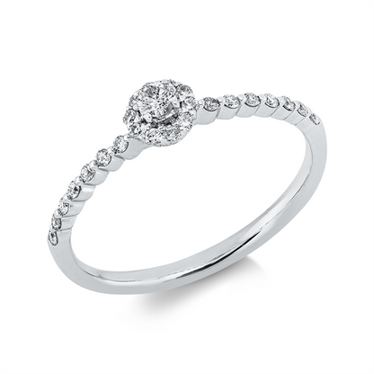 Solitaire mit Besatz Ring