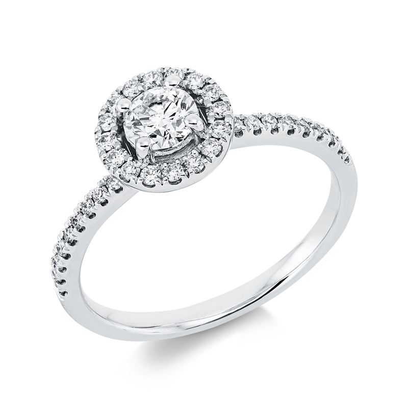 Solitaire mit Besatz Ring